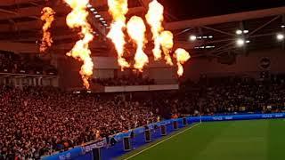 Sussex by the Sea and crowd build up to the first Brighton & Hove Albion game in the Europa League.