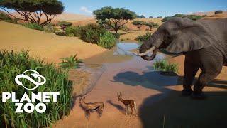 Planet Zoo - African Savannah Habitat - Lions, Hyenas, Cheetahs, Elephants and more! - Speed Build