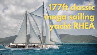 BELOW DECK 177ft Classic Mega Sailing Yacht RHEA [Full tour and interview]