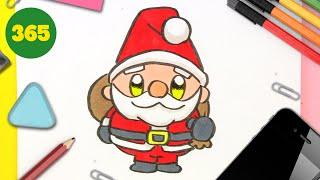 Come disegnare un Babbo Natale kawaii e carino – Tutorial passo dopo passo