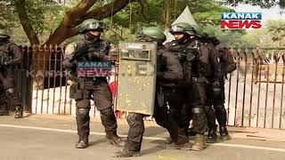 Security Mock Drill Underway At Janata Maidan for Pravasi Bharatiya Divas