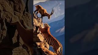 Unbelievable Showdown: Alpine Ibex vs Tiger in the Wild