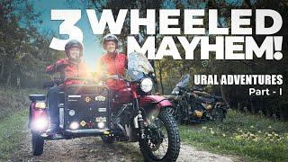 Triumphant adventure wrestling a post war Ural side car off road