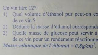 Problème sur vin titré. correction modèle baccSMP . avez JAY LE PROF