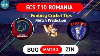 BUG VS ZIN Fantasy Dream11 Prediction, BUG VS ZIN 2024, BUG VS ZIN ECS Romania T10 match Prediction