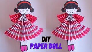 How to make easy paper doll | make doll at home | origami doll