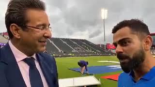 Wasim Akram interview with Virat Kohli after defeating Pakistan at ICC world Cup match 2019