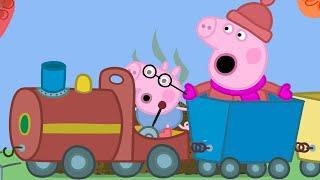 Grandpa's Little Train and The Baby Piggy  | Peppa Pig Official Family Kids Cartoon