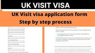 UK Visit Visa from Pakistan 2022/UK visit visa application form step by step process