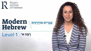 Rosen School of Hebrew - Modern Hebrew, Level 1.