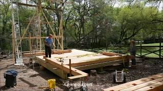 Timber Frame Cabin: Laying out bents