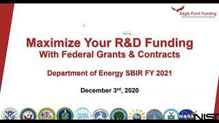 Federal Funding From the DoE