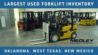 Largest used forklift inventory in Oklahoma, West Texas, and New Mexico - Medley Equipment Company