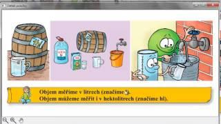 Jednotky objemu; Matýskova matematika 4.díl, strana 38, úvod