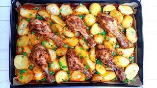 Shanks with potatoes in the oven