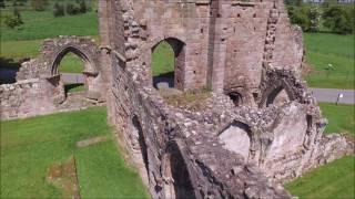 Aerial Drone Footage Croxden Abbey, Staffordshire, UK, 7th May 2017