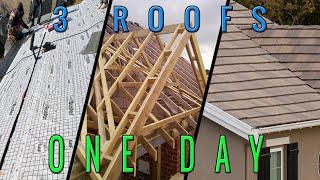 Installing THREE Roofs in ONE DAY! Roofing Masterclass by Complete Exteriors