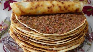 اللحم بعجين بطريقتين بالمقلاة وعلى السخانة بدون فرن سريعة التحضير كتير طيبة turque lahmacun