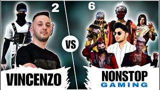 2 vs 6 || VINCENZO & VINKAKU vs NONSTOP Gaming And Others Clash Squad Custom Room |GARENA FREE FIRE