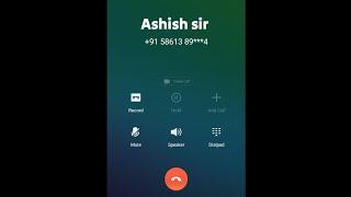 Ashish Sir Part 1 Call Prank ️ | One side New call prank | prank call