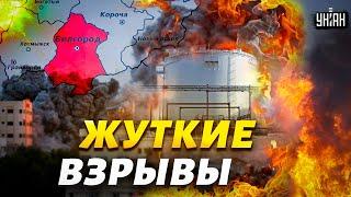 Жуткие взрывы и огромный пожар в Белгороде! БПЛА атакуют нефтебазу: что известно?