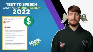 How To Monetize Text To Speech Channel in 2023 // Text To Speech Channel Monetization