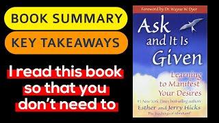 'Ask and It Is Given' Book Summary by Esther & Jerry Hicks