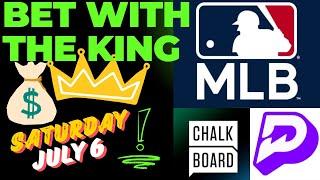 MLB player prop parlays 10-1 straight props 3-1 parlays #chalkboard #playerprops Saturday July 6