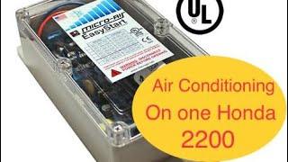 Installing a micro air 364 into our Dometic air conditioner so we can run on one generator .