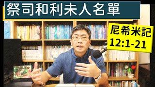 2024.09.25∣活潑的生命∣尼希米記12:1-21 逐節講解∣祭司和利未人名單