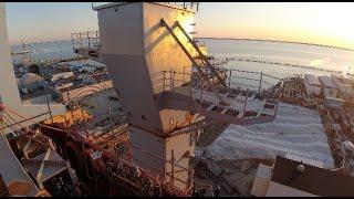 USS John C. Stennis (CVN 74) Radar Tower Lift and Installation