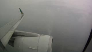 Heavy Turbulence after takeoff from Shanghai Pudong International Airport! (1080HD)