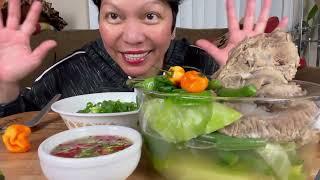 PORK NILAGA + CHILI HABANERO MUKBANG | PORK BONES SOUP | FILIPINO FOOD MUKBANG PHILIPPINES