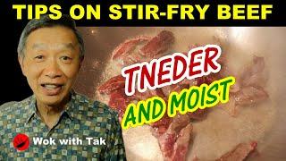 How to stir-fry beef that is tender and moist