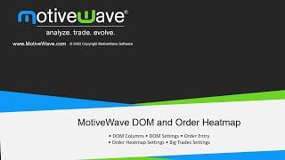 DOM, Order Heatmap and Big Trades Study in MotiveWave