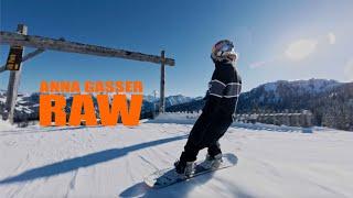 Anna Gasser’s RAW Park Runs  No Edits, Just Pure Snowboarding at Absolut Park!