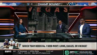 FIRST TAKE | Which team needs No.1 seed most: Lions, Eagles or Vikings? - Stephen A. & Shannon