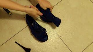 High Heels broken and abused, high heels ripped, high heels broken, high heels ruined (# 049)