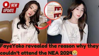 (FayeYoko) FayeYoko revealed the reason why they couldn't attend the NEA 2024.