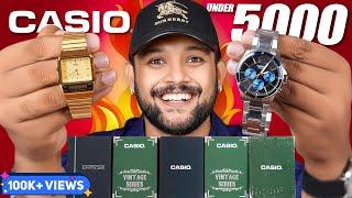 5 Best Casio Watch Under 5000  Men Watch Haul Review For College 2024 | ONE CHANCE