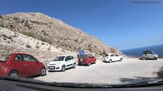 Driving on Santorini - The Curvy road to Ancient Thira in 4K