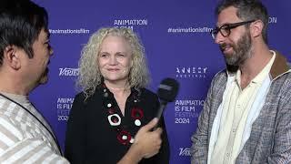 Meg LeFauve and Dave Holstein Carpet Interview for Inside Out 2 | Animation Is Film 2024