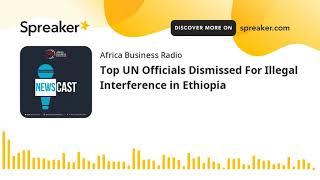 Top UN Officials Dismissed For Illegal Interference in Ethiopia