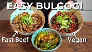 These FAST Beef And Vegan BULGOGI You Will Love (2 WAYS)