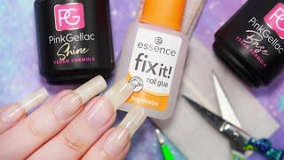 How To Fix A Broken Nail  (gel polish & tea bag method on natural long nails) - femketjeNL