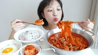 요청폭발당면듬뿍 두루치기 먹방! 고봉밥에 달걀후라이까지REALSOUND MUKBANG :D