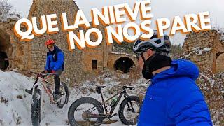 Aprovechando la NIEVE que ha dejado la BORRASCA | ciclismo FAT BIKE