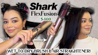 NEW Shark FlexFusion on Curly Hair  Wet-to-Dry Brush & Air Straightener in ONE! - Worth Upgrading?!