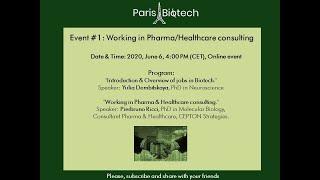 Working in Pharma/Healthcare consulting