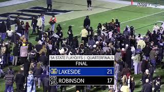 2024 5A Football Playoffs - Hot Springs Lakeside Rams at Robinson Senators